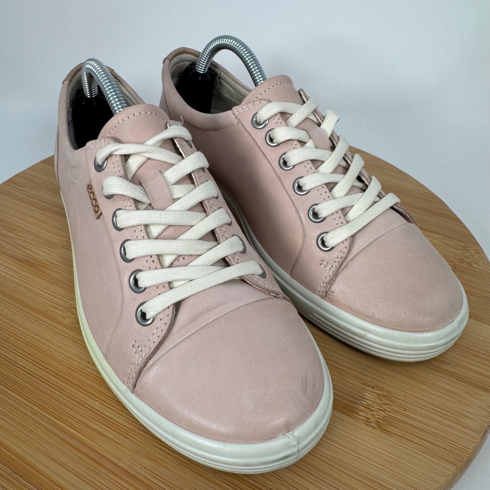 ECCO Soft 7 Womens Pink Leather Low Top‎ Sneakers 37 US 6 6.5 430003-02118